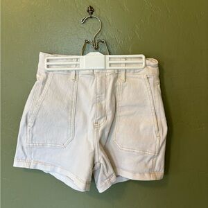 Just Black Denim White Denim Shorts